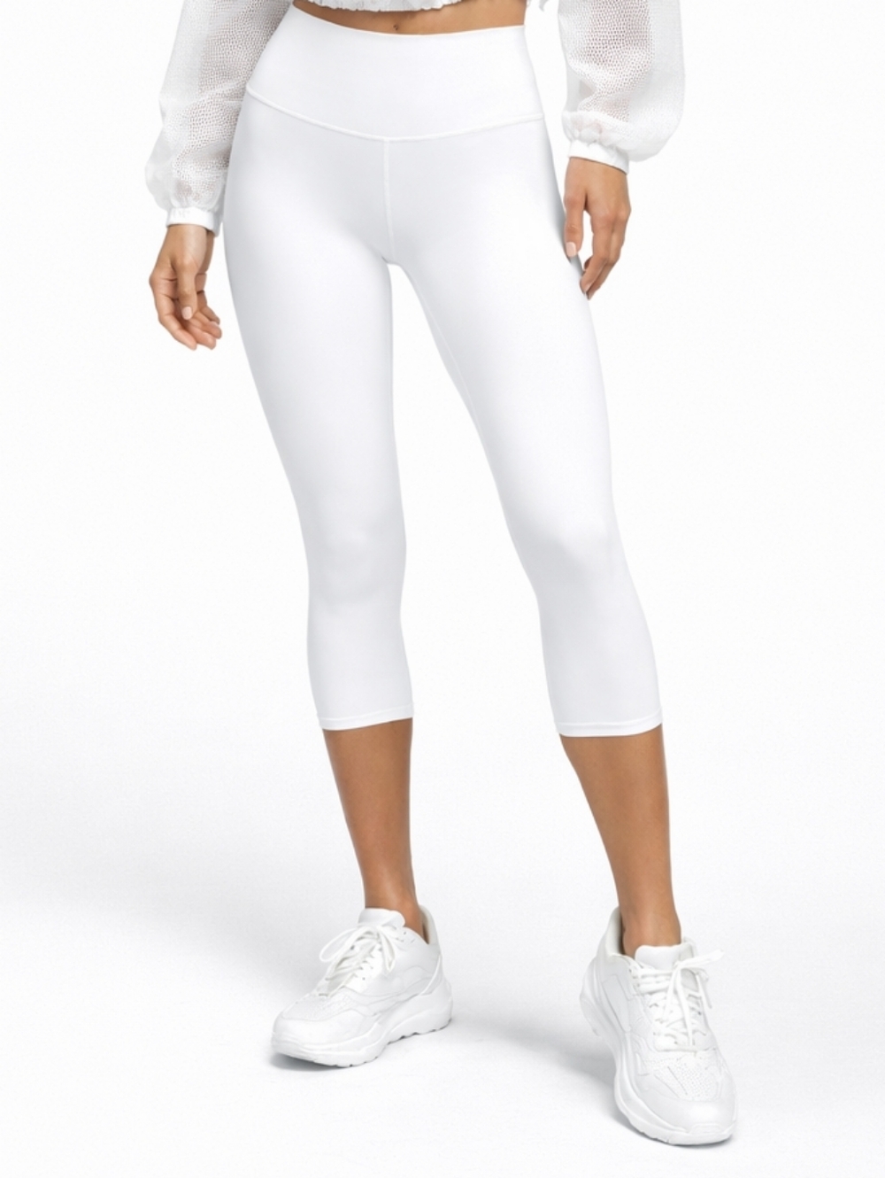 Alo Yoga High-Waist Airbrush Capri - White (Size S) NWT
